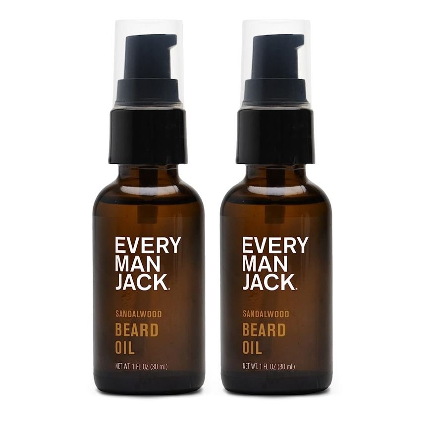 Every Man Jack Mens Beard Oil - Subtle Sandalwood Fragrance - Deeply Moisturizes and Softens Your Beard and Adds a Natural Shine